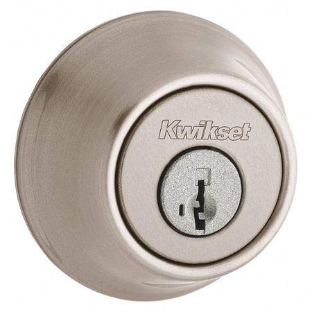 660 Satin Nickel Single Cylinder Deadbolt featuring SmartKey Security and Microban Technology