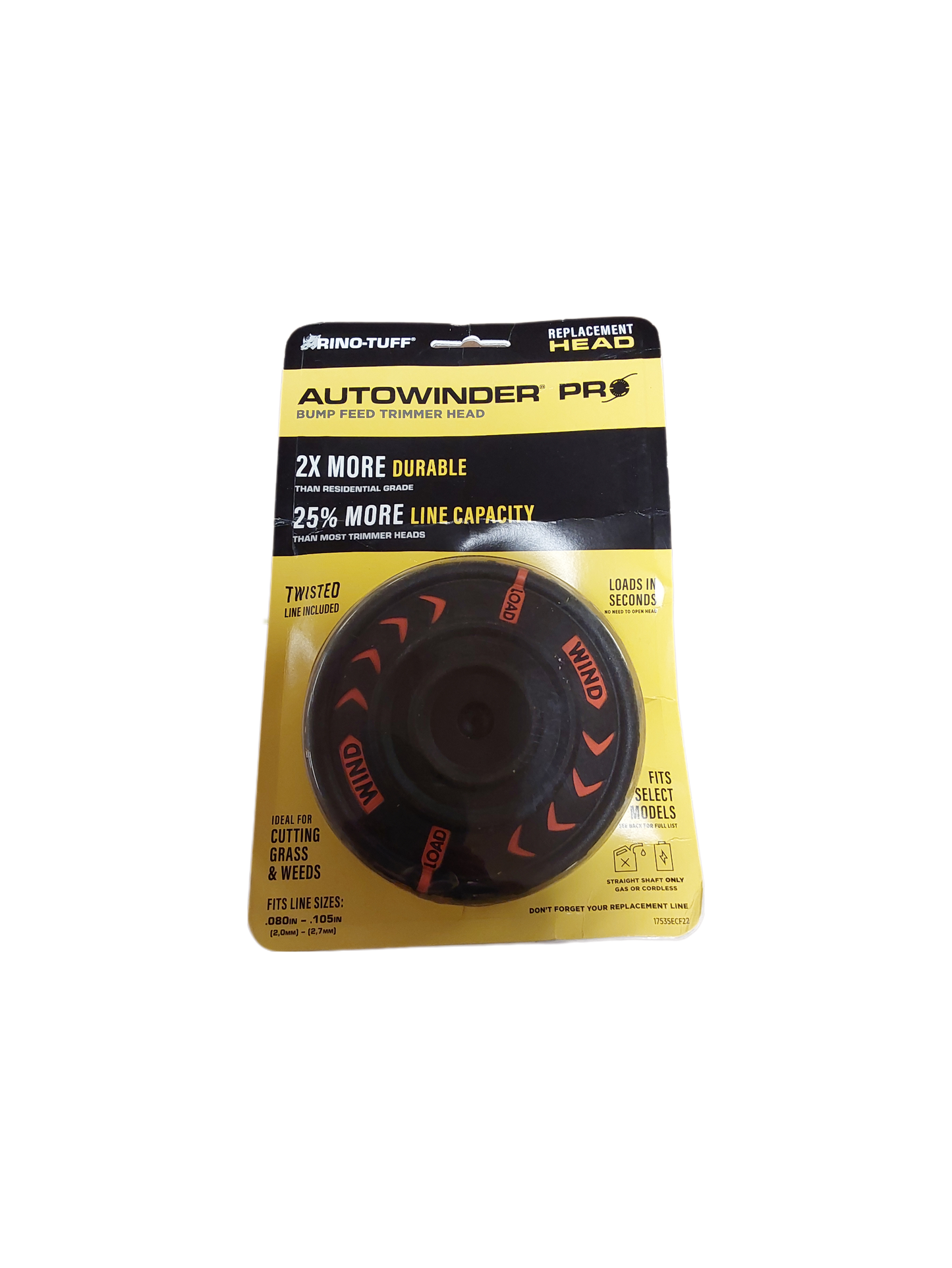 Rino-Tuff Universal Autowind Pro Replacement Bump Head for Straight Shaft Gas and Select Cordless String Grass Trimmer/Lawn Edger