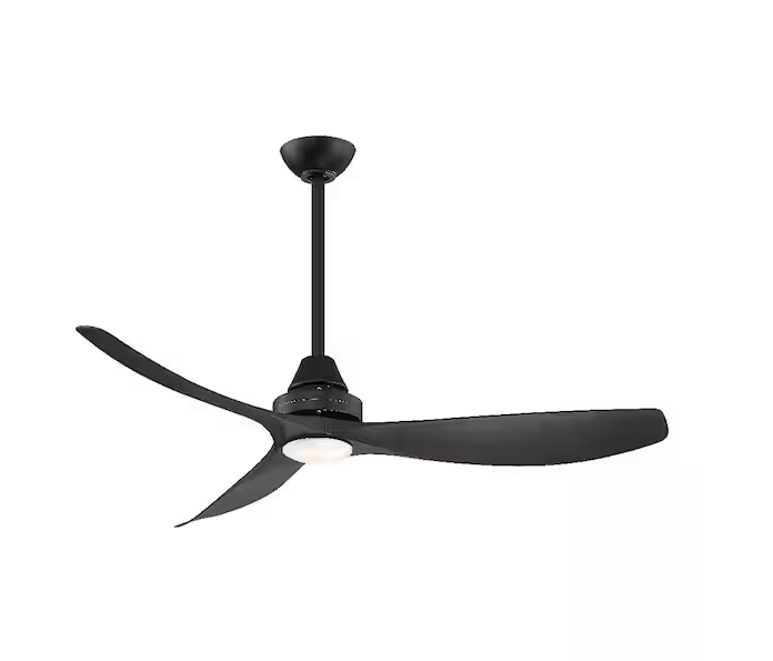 Levanto 52 in. Integrated LED Indoor/Outdoor Matte Black Ceiling Fan with Light Kit and Remote Control