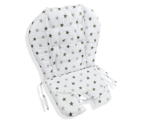 Kocpudu High Chair Pad/Seat Cushion, Army Green Star Pattern