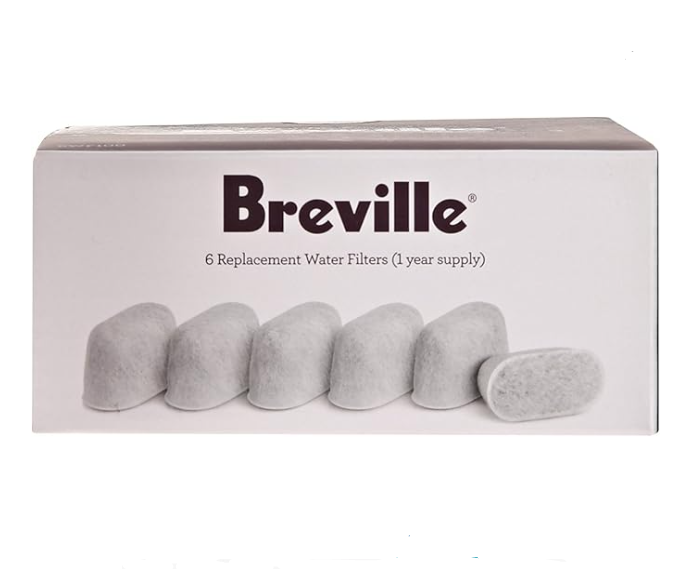 Breville BWF100 Single Cup Brewer Replacement Charcoal Filters White 5PK