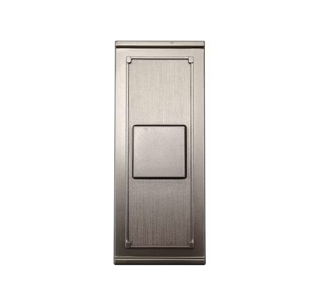 Defiant Wireless Battery Operated Doorbell Push Button, Brushed Nickel