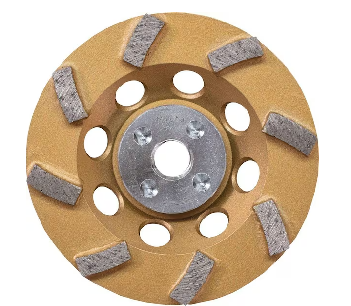 4-1/2 in. Turbo 8 Segment Diamond Cup Wheel, Low-Vibration, Compatible with Angle Grinders with electronic controller