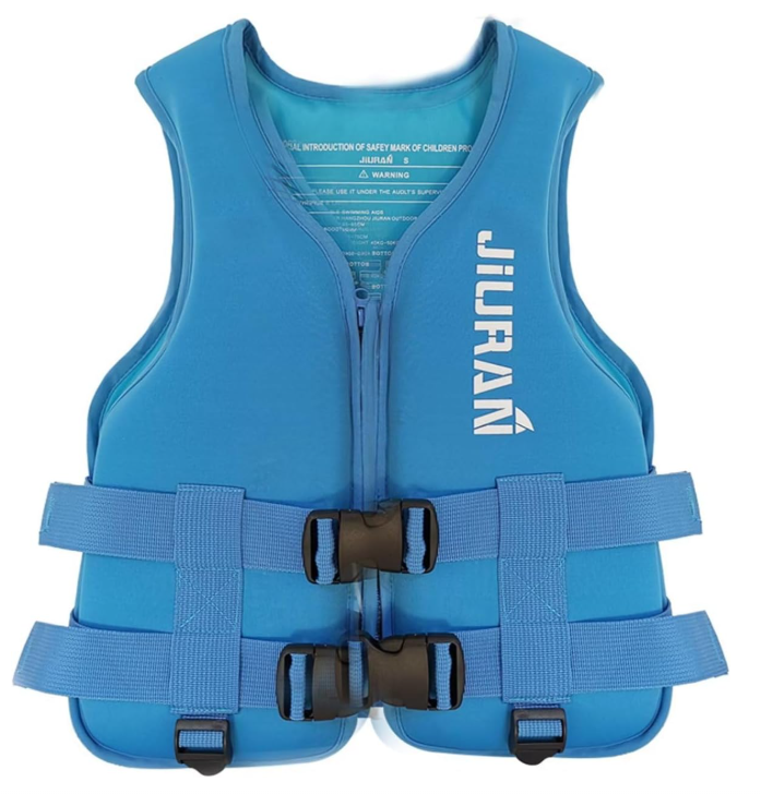 Adjustable Floating Swim Vest, Unisex Boating Vest Front Zipper, Small