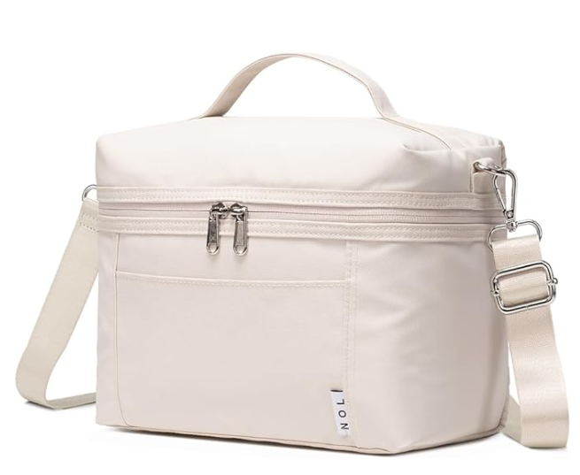 NOL Insulated Lunch Bags for Women, Cooler, (Small, Cream)
