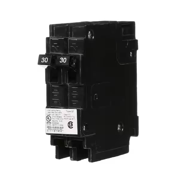 Siemens 2-30 Amp Single-Pole Type QT Tandem-Circuit Breaker