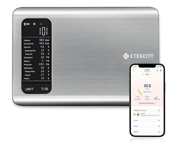 Etekcity Smart Food Kitchen Scale with Nutritional Calculator, Free App