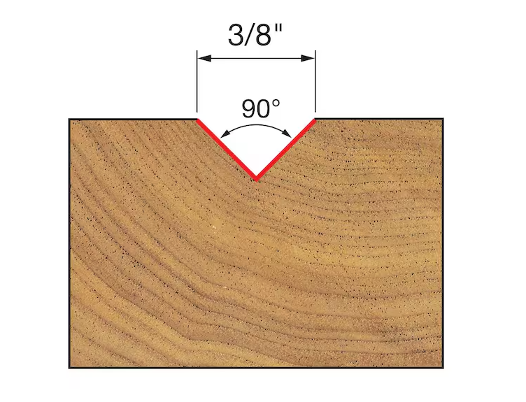 1/4 in. V-Grooving Bit 3/8 wide