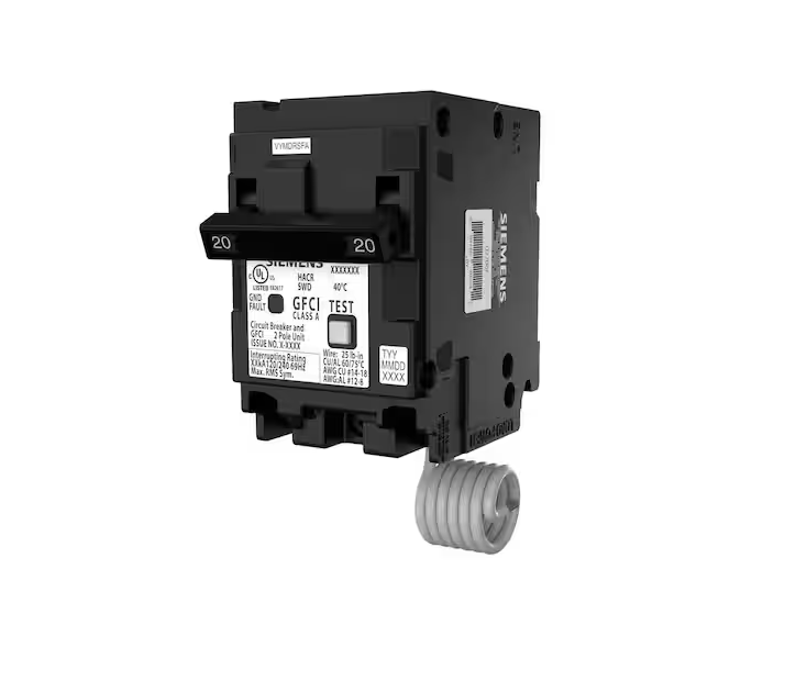 Siemens QPFB 20 Amp 2-Pole GFCI Circuit Breaker