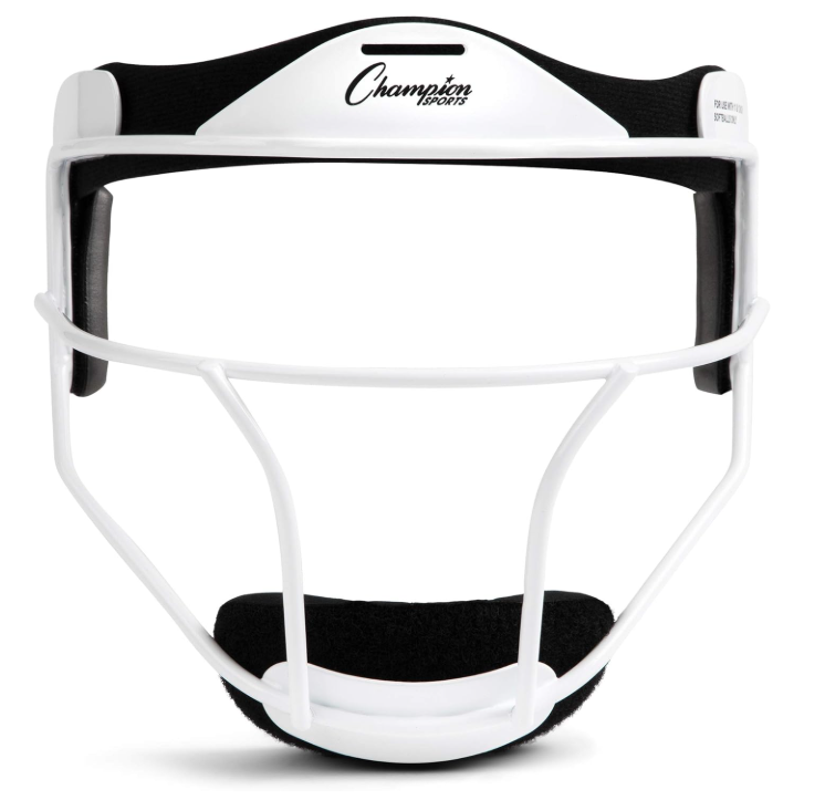 Champion Sports Steel Softball Face Mask - White, Adult