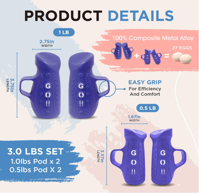 Yoga Weights for Yoga Workouts Fitness Exercises,for Body Sculpting & Toning (Purple), 1lb and 2 lb sets