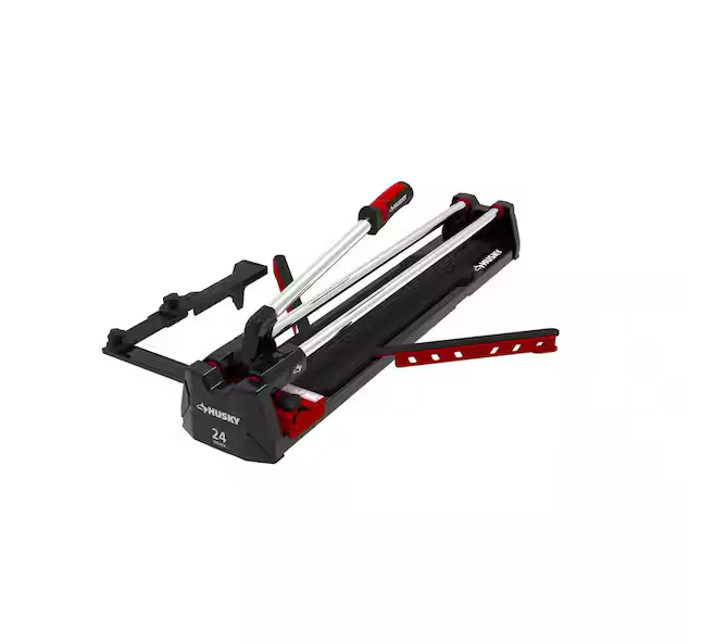 24 in. Tile Cutter with Tungsten Carbide Blade and Adjustable Gauge
