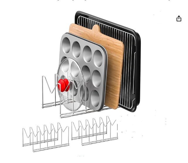 Silver Pot lid Organizer Pot lid holder