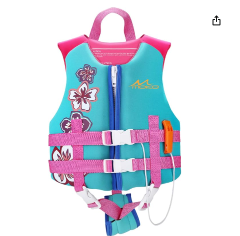 MoKo Swimming Vest for Kids 46-77 lbs, L Size - Lake Blue