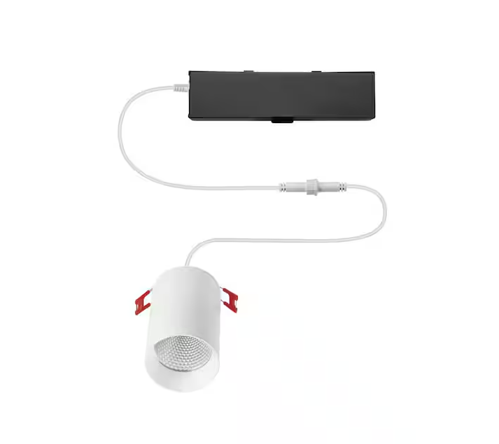 Cylinder Integrated LED 3 in Round Canless Recessed Light for Kitchen Bathroom Livingroom, White Soft White