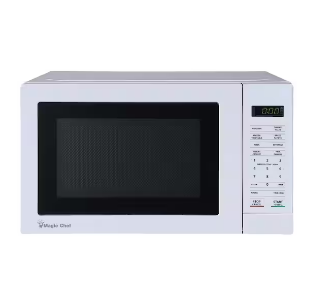 17.3 in W, 0.7 cu. ft. Countertop Microwave, in White with 700-Watt Cooking Power