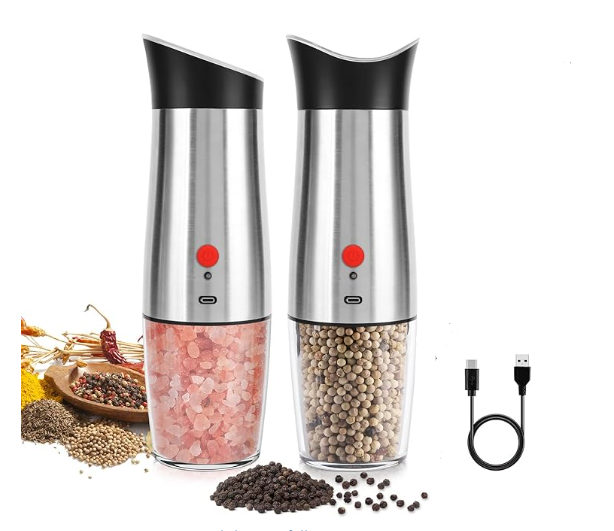 Electric Salt and Pepper Grinder Set