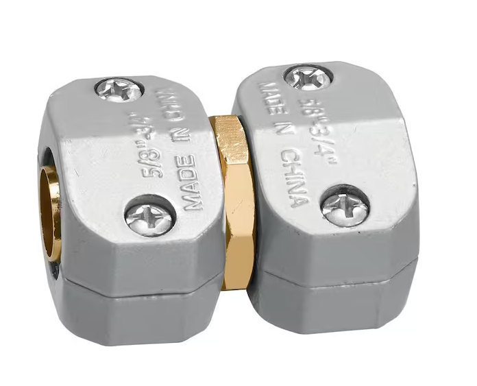 5/8 in. to 3/4 in. Heavy-Duty Zinc Hose Repair Mender Hose and Sprinkler Repair