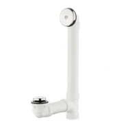 Everbilt Easy Touch 1-1/2 in. Schedule 40 White PVC Pipe Bath Waste and Overflow Drain in Chrome