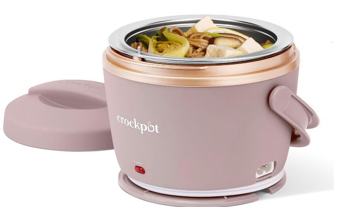 Crock-Pot 20-Oz Electric Lunch Box, Portable Food Warmer, Blush Pink