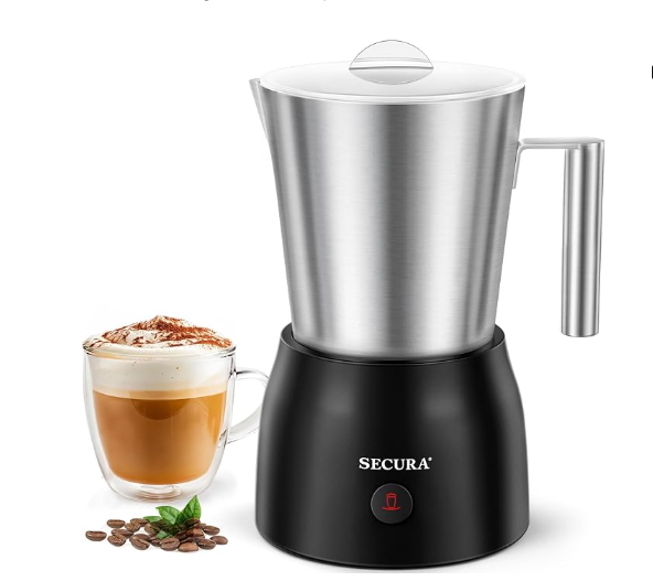 Secura Detachable Milk Frother, 17oz Electric Milk Steamer Stainless Steel