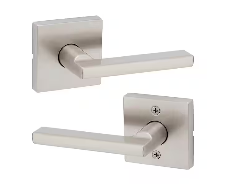 Halifax Square Satin Nickel Hall/Closet Door Handle