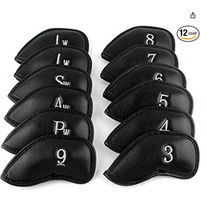 Golf 12pcs Thick Synthetic Leather Golf Left Handed Iron Head Covers Set