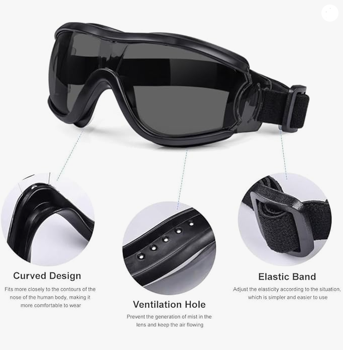 Kids Safety Goggles, Toddler Safety Glasses With UV Anti-Fog, Tinted Lens