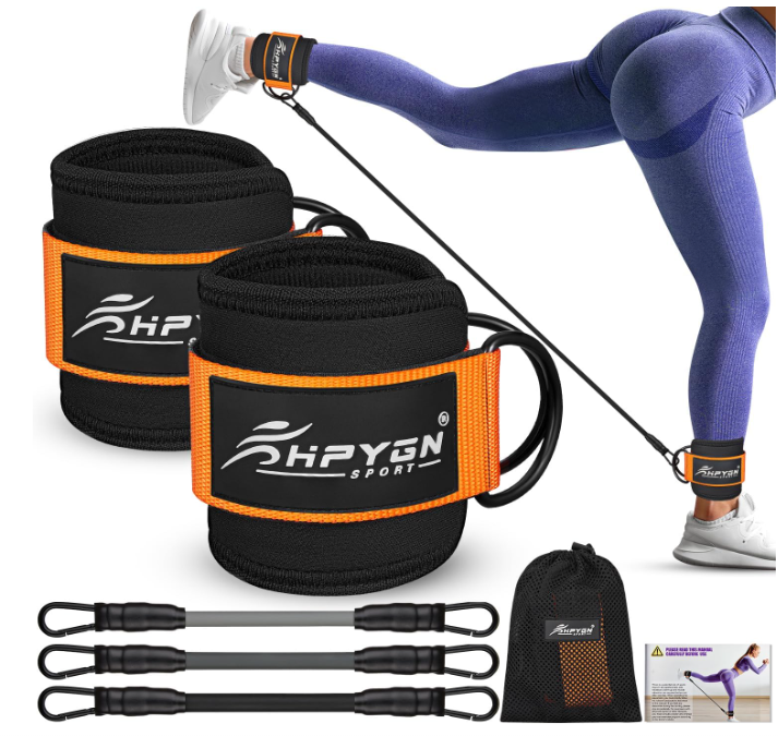 Ankle Bands for Working Out, with Cuffs