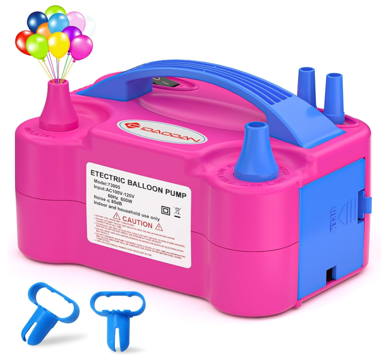 IDAODAN Electric Balloon Pump, Portable Electric Balloon Blower Machine