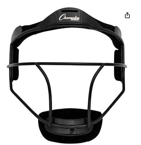 Steel Softball Face Mask Classic Fielders Masks for Youth - Durable Head Guards Black