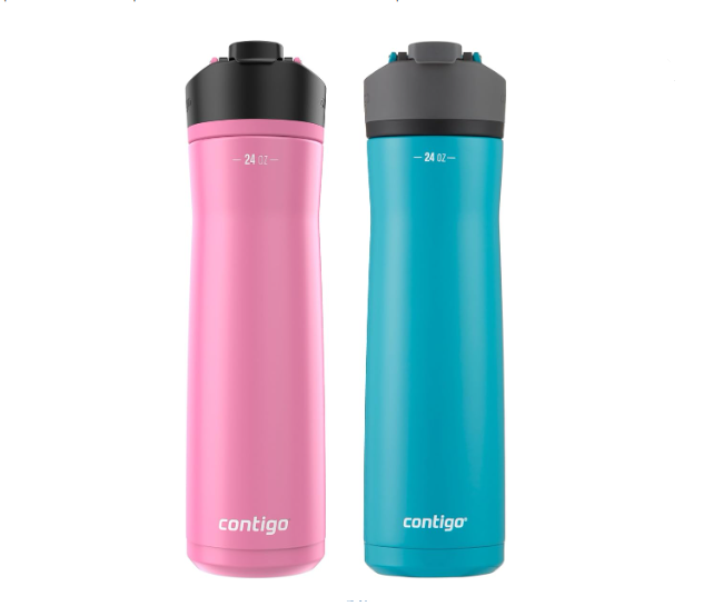 Contigo Cortland Chill 2.0 Stainless Steel 24 oz Juniper and Azalea 2-Pack