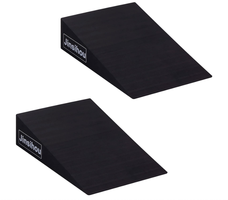 Squat Wedge Block Non-Slip Slant Board Calf Stretcher, 2pcs