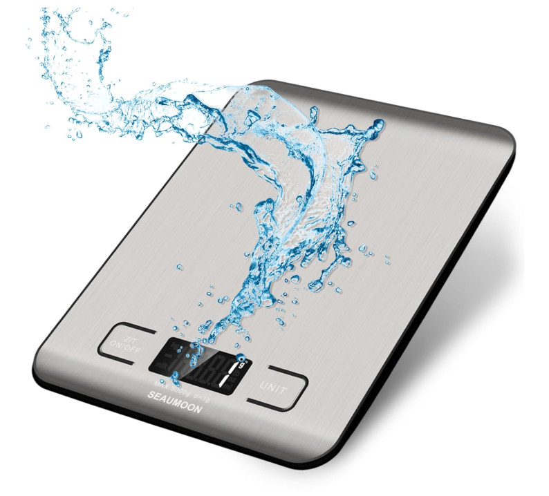 Kitchen Food-Scale, Digital, Grams/Ounces, 1g 0.1oz Precise 11lb Sliver