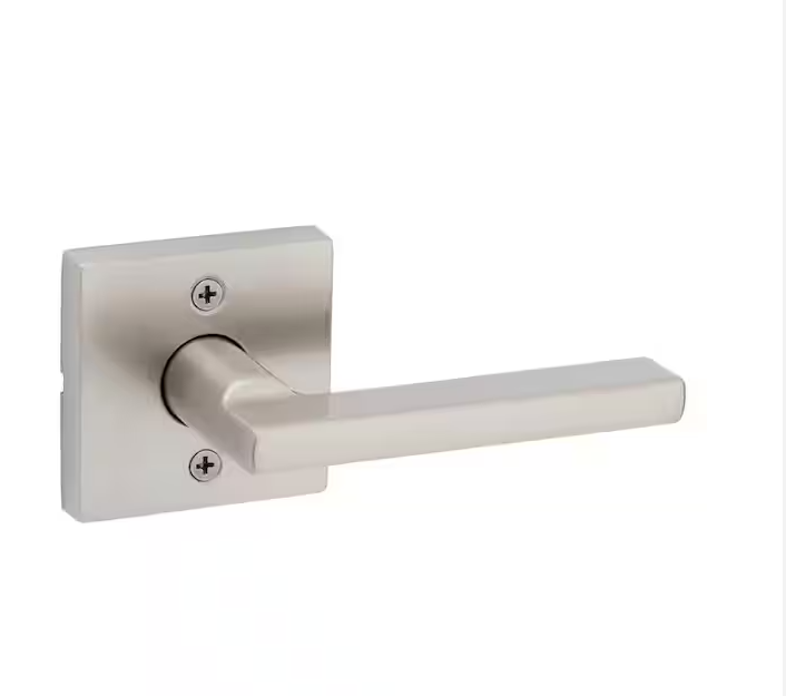 Halifax Square Satin Nickel Half-Dummy Door Lever