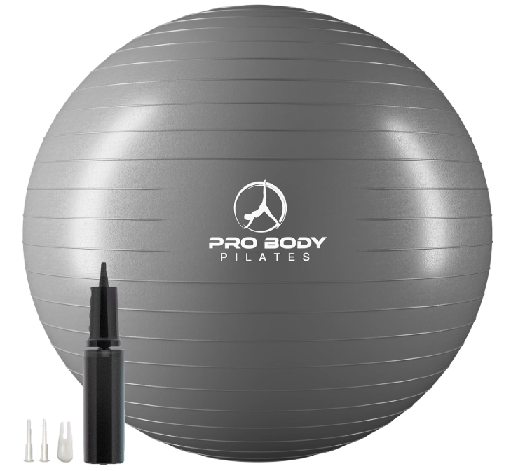 ProBody Pilates Exercise Ball, 75 cm, Silver