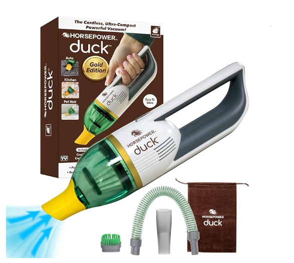 Duck Compact Cordless Vacuum by Horsepower, Gold Edition