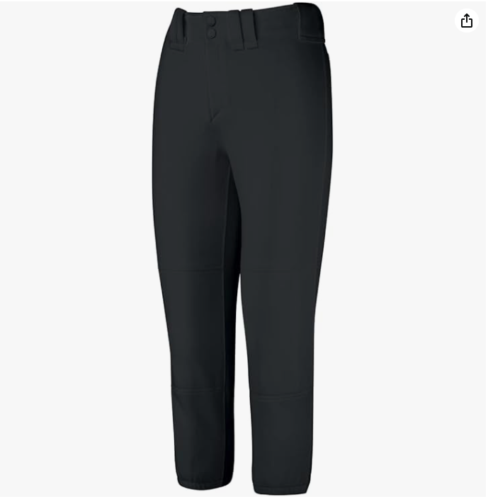 Mizuno Womens Select Low Rise Belted Pant S Black, Black, Small US