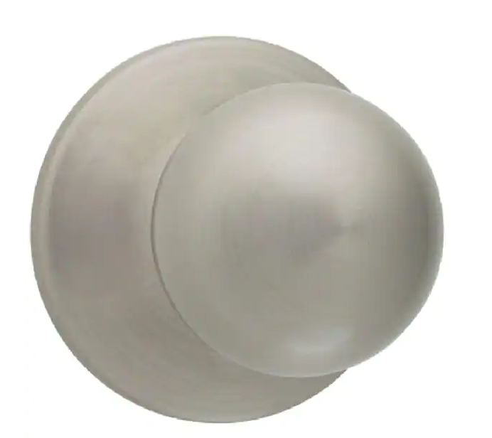 Polo Satin Nickel Hall/Closet Door Knob Featuring Microban Antimicrobial Technology