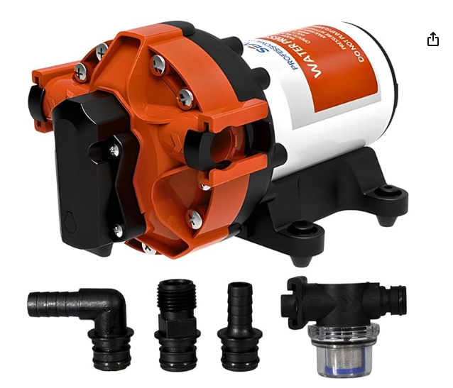 24V 56A Variable Speed Smart On Demand Marine/RV 5-Chamber Diaphragm Pump