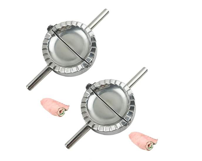 2Pcs Stainless Steel Ravioli Mold Pierogi Dumpling Maker,