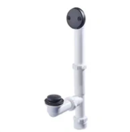 Everbilt Easy Touch 1-1/2 in. x 1.67 ft. Poly Pipe Bath Waste and Overflow Drain in Matte Black