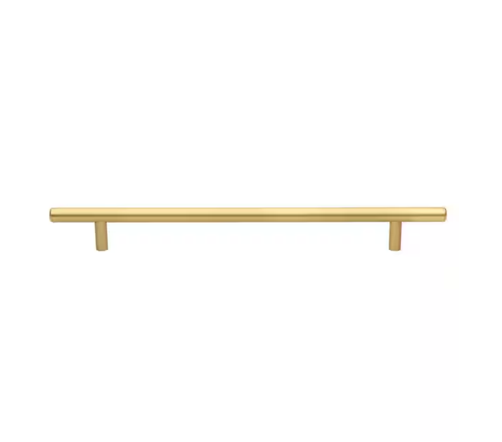 9 in. Center-to-Center Satin Gold Solid Handle Bar Cabinet Drawer Pulls (10-Pack)