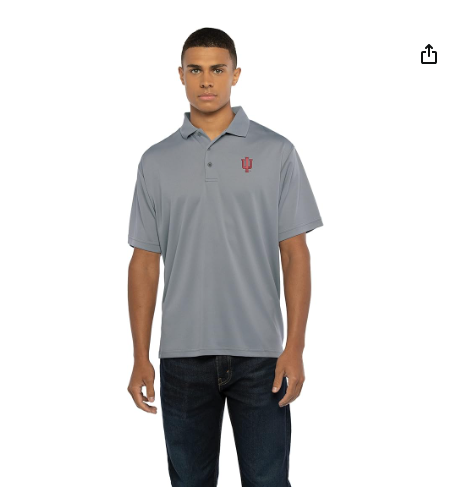 Men's Collegiate Polyester Mesh Team Icon Polo, Indiana Hoosiers, Medium