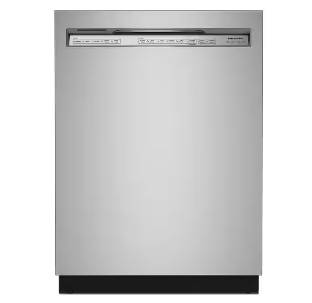 KitchenAid KDFE104KPS 24" Front Control Built-In Stainless Steel Tub Dishwasher with ProWash and 47 dBA - Stainless Steel