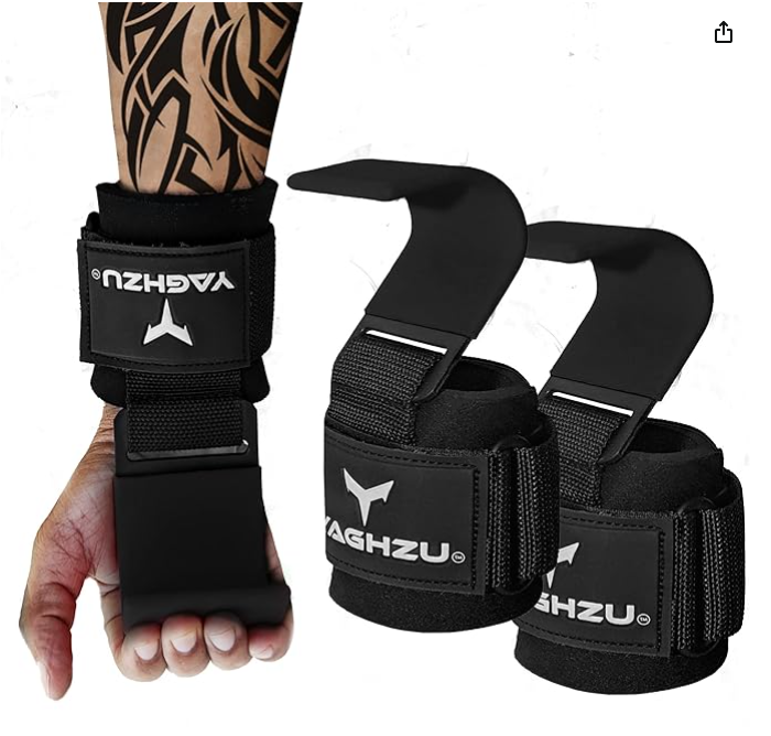 Weight Lifting Hooks, Padded Weight Lifting Straps Wrist Straps