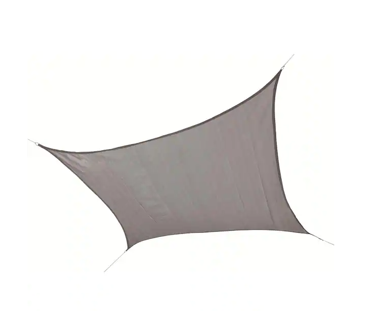 12 ft. x 12 ft. Stone Gray Square Shade Sail