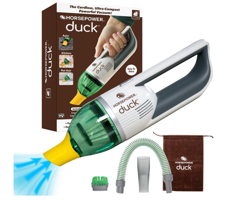 Horsepower Duck Compact Cordless Vacuum, Ultra-Powerful, Strong Suction