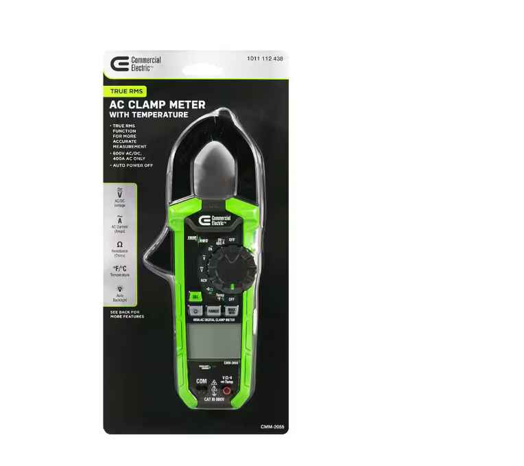 CE 400 Amp AC True RMS Digital Clamp Meter with Temperature
