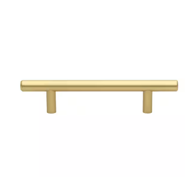 5 in. Center-to-Center Satin Gold Solid Handle Bar Cabinet Drawer Pulls (10-Pack)